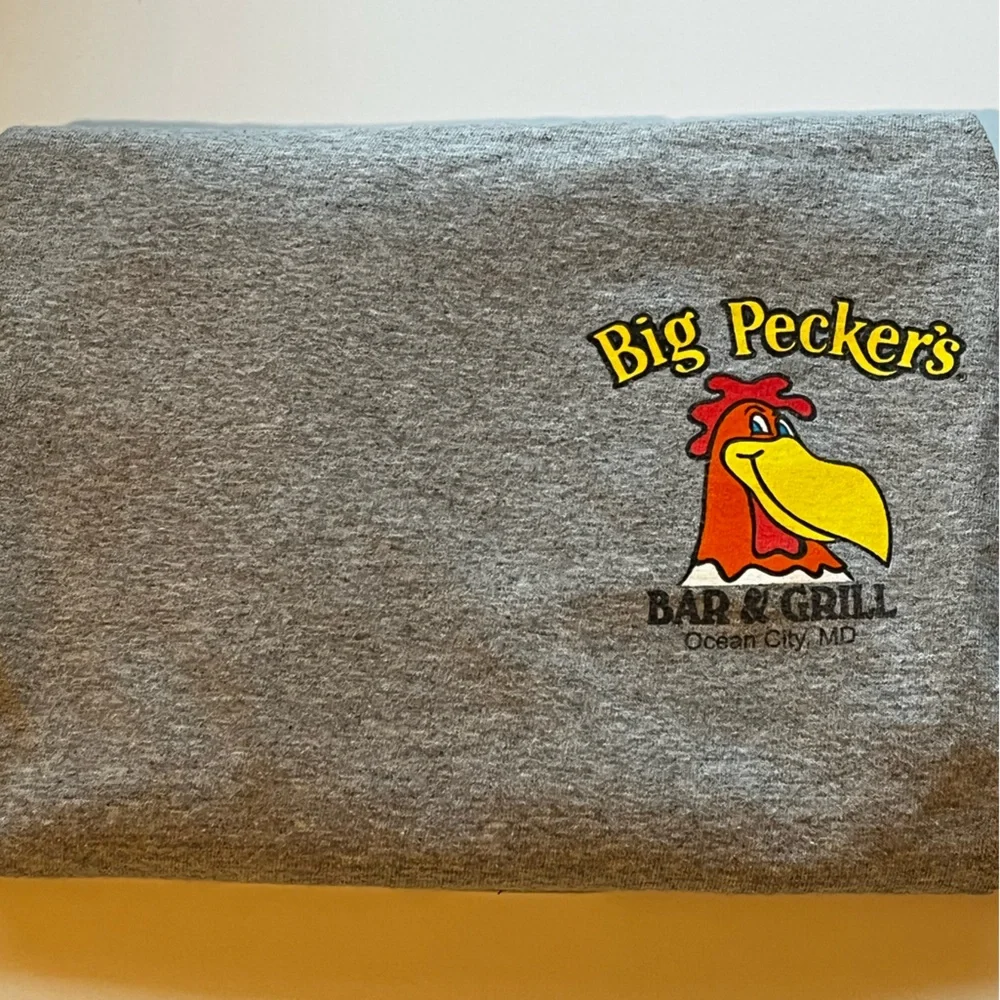 Gildan Heather Gray Graphic Long Sleeve T-Shirt - Picture 9 of 11